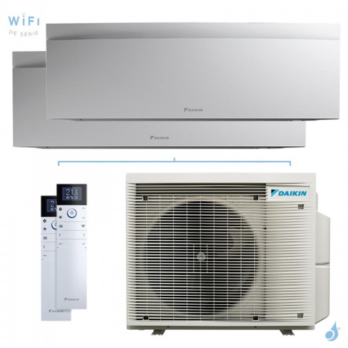 Climatisation bi-split DAIKIN Emura 3 blanc FTXJ-AW 4kW taille 2 + 2 - FTXJ20AW + FTXJ20AW + 2MXM40A(9)