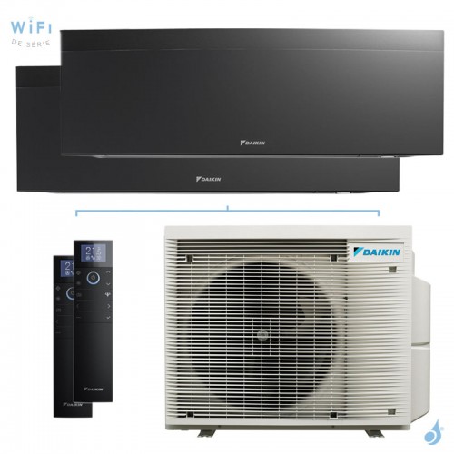 Climatisation bi-split DAIKIN Emura 3 noir FTXJ-AB 4kW taille 2 + 2 - FTXJ20AB + FTXJ20AB + 2MXM40A(9)