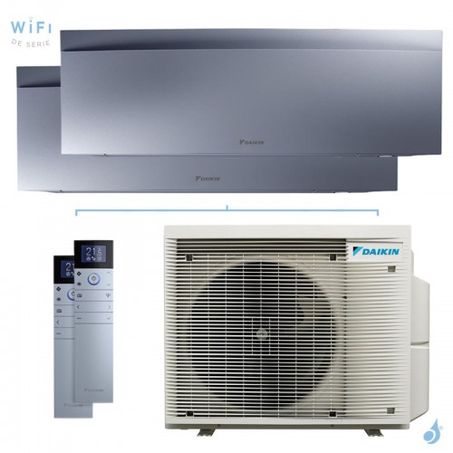 Climatisation bi-split DAIKIN Emura 3 2MXM50A(9) FTXJ-AS 5kW tailles 2 + 3.5 Argent FTXJ20AS + FTXJ35AS