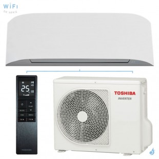 Climatisation mono split TOSHIBA Haori 4.6kW RAS-B16N4KVRG-E + RAS-16J2AVSG-E1 WiFi de série PAC réversible et silencieuse