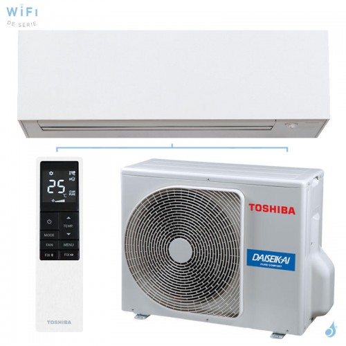 Climatisation mono split Daiseikai 10 2.5kW RAS-B10S4KVPG-E + RAS-10S4AVPG-E WiFi de série PAC mural Inverter Toshiba