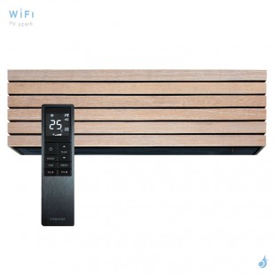 Climatisation Toshiba Daiseikai 10 RAS-B13S4KVDG-E Puissance 3.5kW Multi Split Mural Wood WiFi de série PAC Inverter