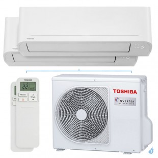 Climatisation bi split TOSHIBA Yukai RAS-2M18G3AVG-E 5.2kW Tailles 15 + 20 Mural RAS-B05E2KVG-E + RAS-B07E2KVG-E PAC Inverter