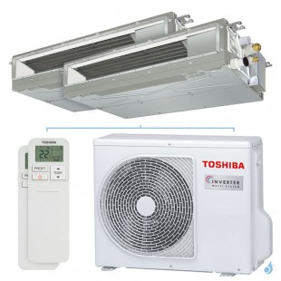 Climatiseur bi split Toshiba gainable RAS-2M18G3AVG-E 5.2kW Tailles 20 + 35 RAS-M07U2DVG-E + RAS-M13U2DVG-E Gainable Compact