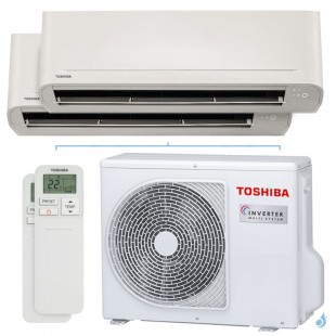 Climatisation bi split TOSHIBA Naka RAS-2M18G3AVG-E 5.2kW Tailles 15 + 35 Mural Seiya Classic RAS-B05B2KVG-E + RAS-B13B2KVG-E