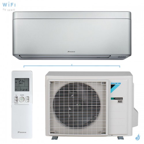 Climatisation mono split DAIKIN Stylish Argent 2.0kW FTXA20CS + RXA20A8 Mural FTXA-CS WiFi de série PAC air-air Inverter