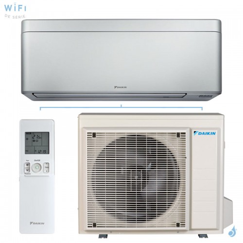 Climatisation mono split DAIKIN Stylish Argent 4.2kW FTXA42CS + RXA42B9 Mural FTXA-CS WiFi de série PAC air-air Inverter