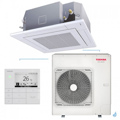 Climatiseur cassette 4 voies 840x840 Digital Inverter 9.5kW PAC air-air petit tertiaire RAV-HM1101UTP-E + RAV-GM1101ATP-E