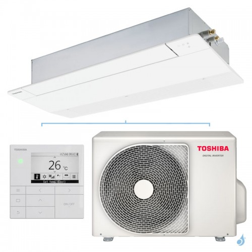 Climatisation Toshiba Cassette 1 voie Digital Inverter 2.5kW PAC air-air petit tertiaire RAV-HM301U1TP-E + RAV-GM302ATP-E