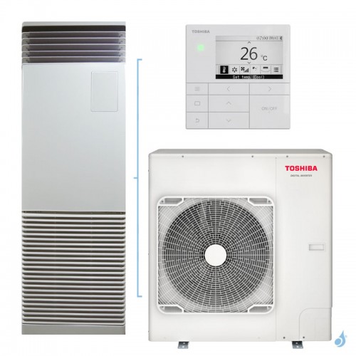 Climatiseur Armoire Digital Inverter 12.1kW PAC air-air Toshiba grand tertiaire RAV-HM1401FT-E + RAV-GM1401ATP-E