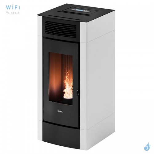 Poêle à granulés étanche CADEL Cristal 9 Airtech Puissance 8.5kW WiFi Sortie Fumée Postérieure