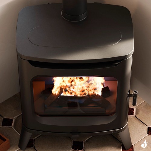 Poêle à bois Cadel Hublot Wood Puissance 7.5kW Convection naturelle