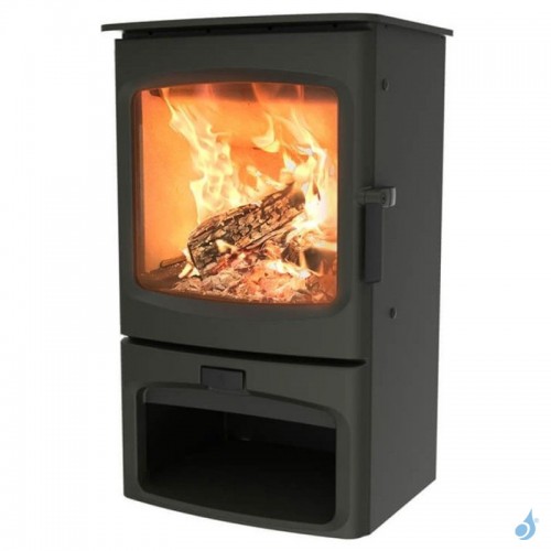 Poêle à bois Charnwood Aire 5 avec porte bûche Puissance 5kW