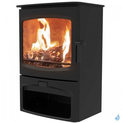 Poêle à bois Charnwood Aire 7 avec porte bûche Puissance 7kW