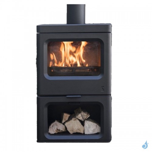 Poêle à bois Charnwood Skye 5 avec porte bûche Puissance 5kW