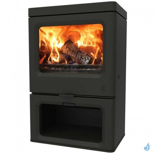 Poêle à bois Charnwood Skye 7 avec porte bûche Puissance 7kW