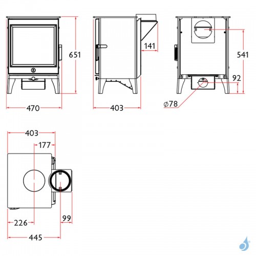 Poêle à bois Charnwood Cranmore 5 Puissance 5kW