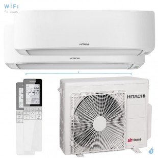 Climatiseur bi split HITACHI AirHome 400 RAM-G55N2HAE 5.5kW Tailles 25 + 35 WiFi RAK-DJ25RHAE + RAK-DJ35RHAE PAC air-air