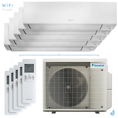 Penta split DAIKIN Perfera 5MXM90A9 FTXM-A 9kW tailles 15 + 15 + 15 + 15 + 25 CTXM15A (x4) + FTXM25A WiFi de série