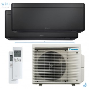 Climatisation bi split DAIKIN Stylish 2MXM40A9 FTXA-CB 4kW tailles 15 + 15 Noir CTXA15CB + CTXA15CB