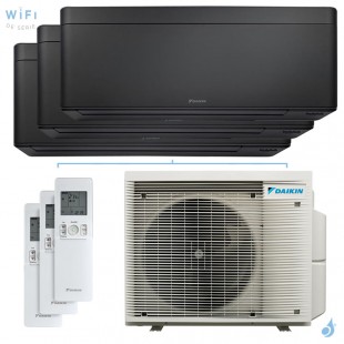 Climatiseur tri split DAIKIN Stylish 3MXM40A9 FTXA-CB 4kW tailles 15 + 15 + 20 Noir CTXA15CB + CTXA15CB + FTXA20CB