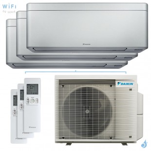 Climatiseur tri split DAIKIN Stylish 3MXM40A9 FTXA-CS 4kW tailles 15 + 15 + 15 Argent CTXA15CS + CTXA15CS + CTXA15CS