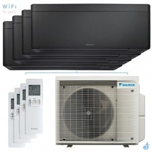 Quadri split DAIKIN Stylish 4MXM68A9 FTXA-CB 6.8kW tailles 15 + 15 + 15 + 15 Noir CTXA15CB + CTXA15CB + CTXA15CB + CTXA15CB