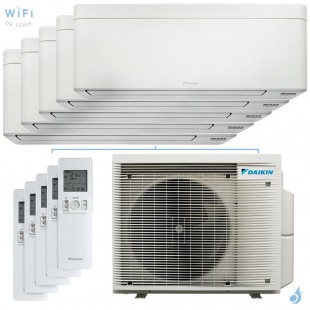 Penta split DAIKIN Stylish 5MXM90A9 FTXA-CW 9kW tailles 25 + 25 + 25 + 25 + 25 Blanc FTXA25CW (x5) WiFi de série