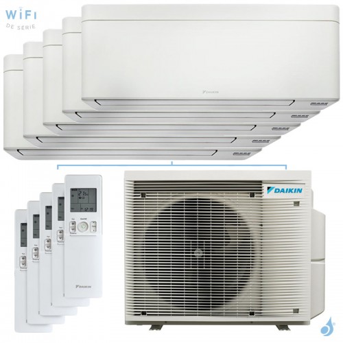 Penta split DAIKIN Stylish 5MXM90A9 FTXA-CW 9kW tailles 20 + 20 + 20 + 20 + 20 Blanc FTXA20CW (x5) WiFi de série