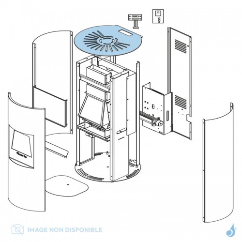 Haut (top) pour poêle à hydrogène Flam'in