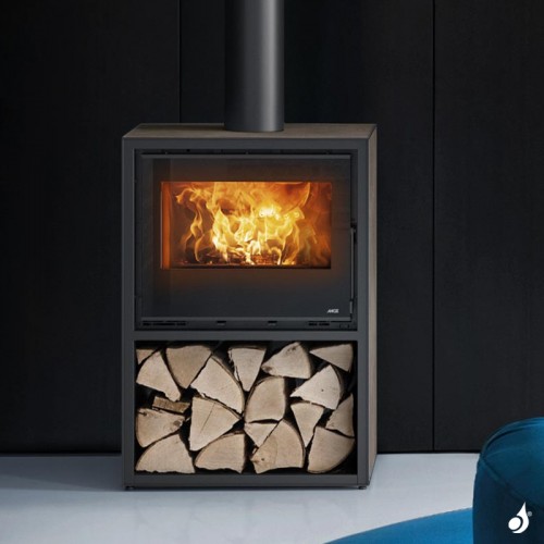 Poêle à bois MCZ Stone Case 70 Puissance 8.8kW Sortie Fumée Supérieure Ø15 cm