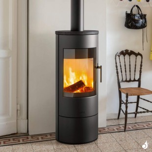 Poêle à bois MCZ Rayha Steel Puissance 7.8kW Sortie Fumée Supérieure Ø15 cm