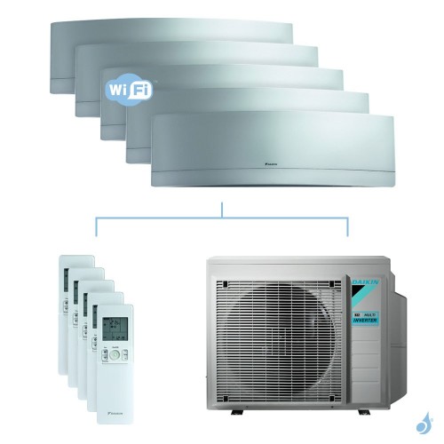 Climatiseur mural Daikin Emura FTXJ35MS (SILVER) - 3,5 kW